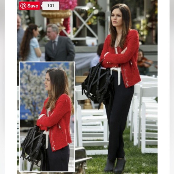 IRO Red Jacket as seen on Zoe Hart from Hart of Dixie. - Picture 1 of 3